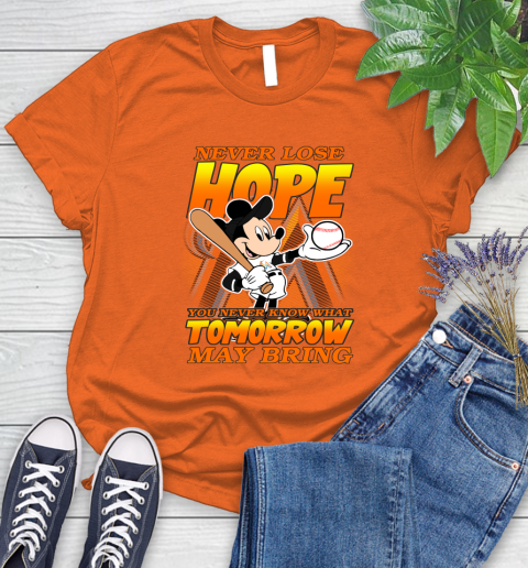Miami Marlins MLB Baseball Mickey Disney Never Lose Hope Women's T-Shirt 3