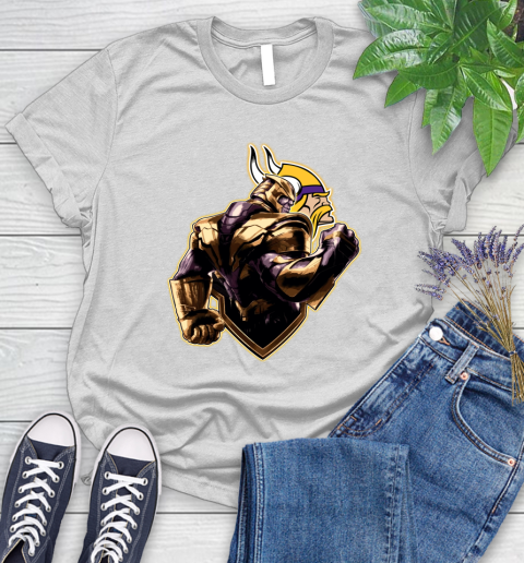 NFL Thanos Avengers Endgame Football Sports Minnesota Vikings Women's T-Shirt