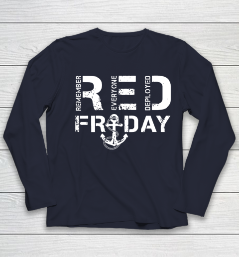 On Fridays We Wear Red Friday Military Navy Soldiers Youth Long Sleeve 2