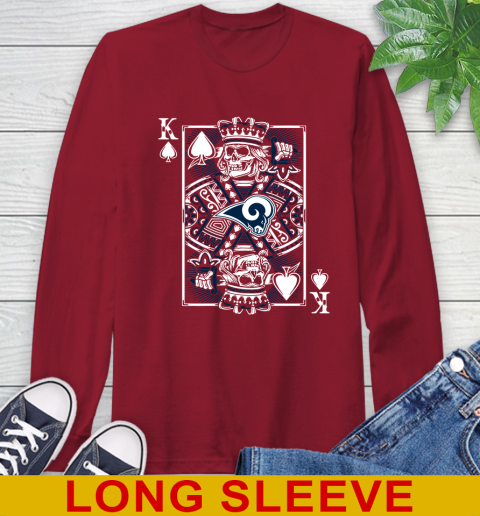 Los Angeles Rams NFL Football The King Of Spades Death Cards Shirt Long Sleeve T-Shirt 9