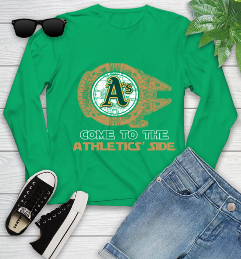 MLB Come To The Oakland Athletics Side Star Wars Baseball Sports Youth Long Sleeve 7