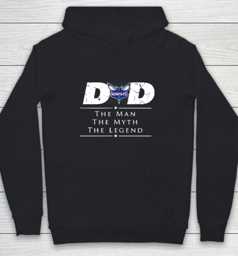 Charlotte Hornets NBA Basketball Dad The Man The Myth The Legend Youth Hoodie