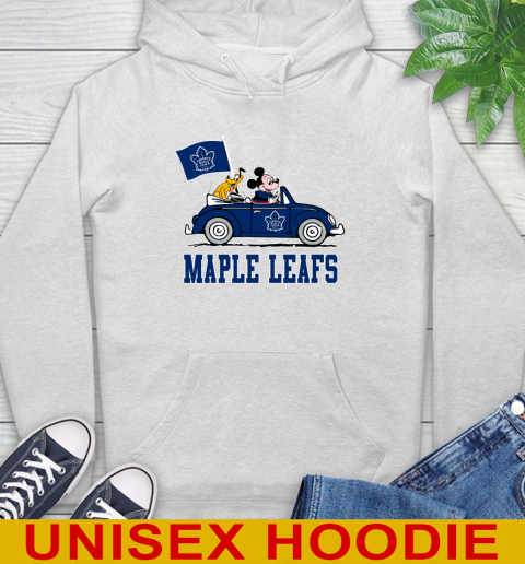 NHL Hockey Toronto Maple Leafs Pluto Mickey Driving Disney Shirt Hoodie