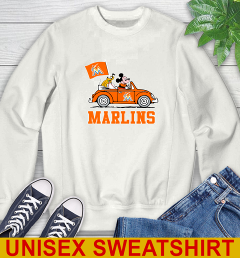 MLB Baseball Miami Marlins Pluto Mickey Driving Disney Shirt Sweatshirt