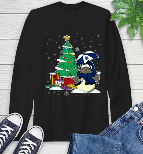 Toronto Maple Leafs NHL Hockey Cute Tonari No Totoro Christmas Sports Long Sleeve T-Shirt
