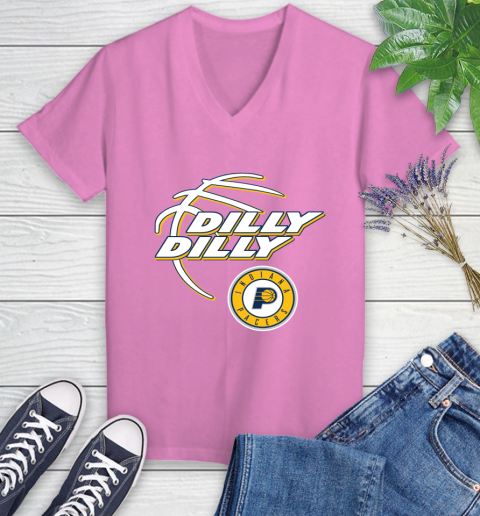 NBA Indiana Pacers Dilly Dilly Basketball Sports Women's V-Neck T-Shirt 14