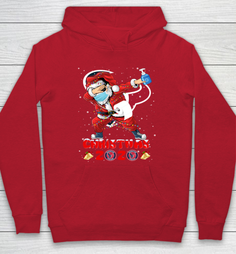 Houston Texans Funny Santa Claus Dabbing Christmas 2020 NFL Hoodie 7