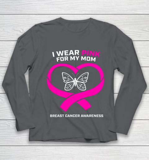 Men Women Kids Wear Pink For My Mom Breast Cancer Awareness Youth Long Sleeve 6