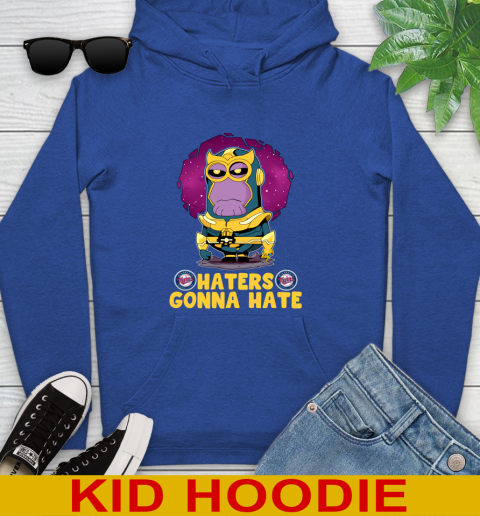 MLB Baseball Minnesota Twins Haters Gonna Hate Thanos Minion Marvel Shirt Youth Hoodie 10