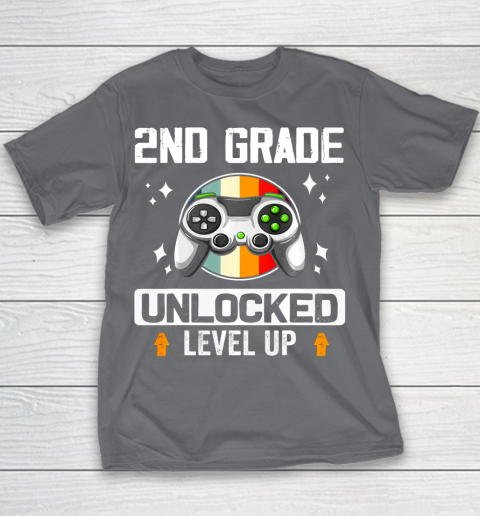 Next Level t shirts 2nd Grade Unlocked Level Up Back To School Second Grade Gamer Youth T-Shirt 5