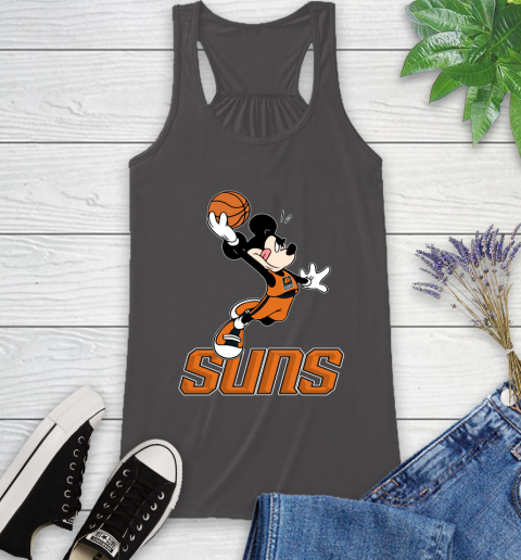 NBA Basketball Phoenix Suns Cheerful Mickey Mouse Shirt Racerback Tank 12