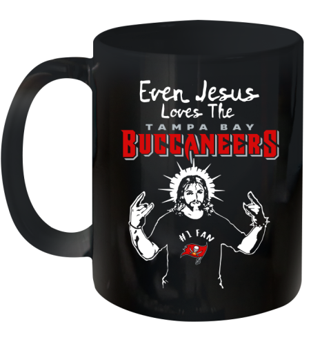 Tampa Bay Buccaneers NFL Football Even Jesus Loves The Buccaneers Shirt Ceramic Mug 11oz