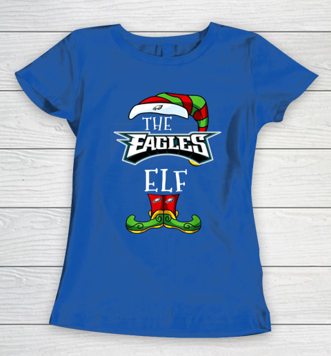 Philadelphia Eagles Christmas ELF Funny NFL Women's T-Shirt 8