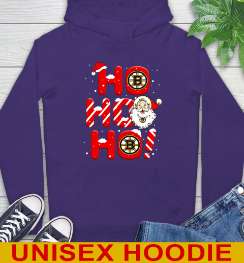 Boston Bruins NHL Hockey Ho Ho Ho Santa Claus Merry Christmas Shirt Hoodie 5