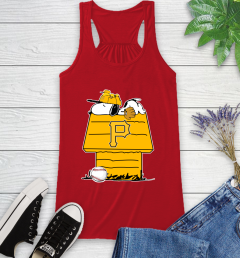 MLB Pittsburgh Pirates Snoopy Woodstock The Peanuts Movie Baseball T Shirt Racerback Tank 6