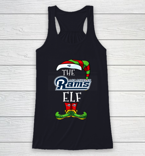 Los Angeles Rams Christmas ELF Funny NFL Racerback Tank 7