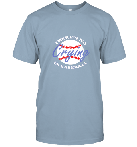 odx0 womens vintage there39 s no crying in baseball funny baseball sayings jersey t shirt 60 front light blue