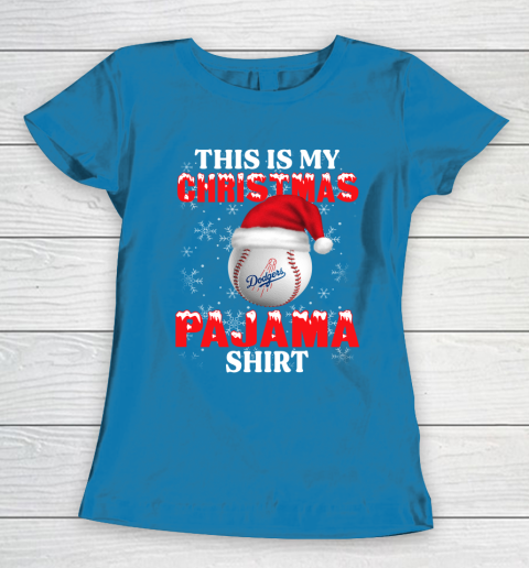 Los Angeles Dodgers This Is My Christmas Pajama Shirt MLB Women's T-Shirt 6