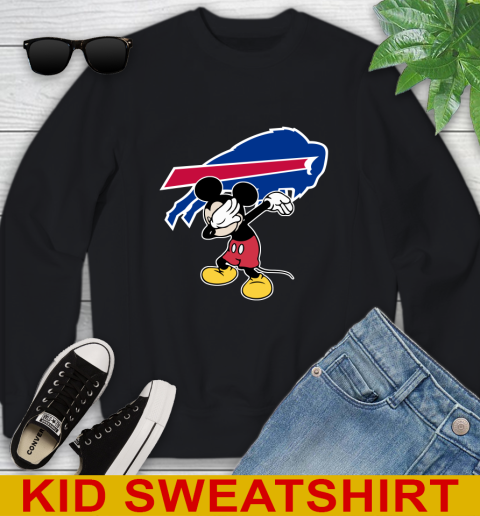 Buffalo Bills NFL Football Dabbing Mickey Disney Sports Youth Sweatshirt 2