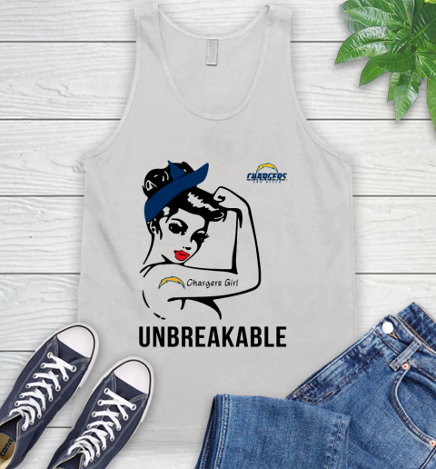 NFL San Diego Chargers Girl Unbreakable Football Sports Tank Top