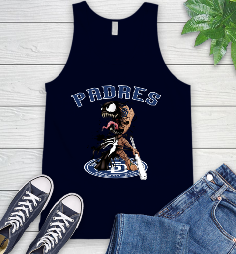MLB San Diego Padres Baseball Venom Groot Guardians Of The Galaxy Tank Top 3