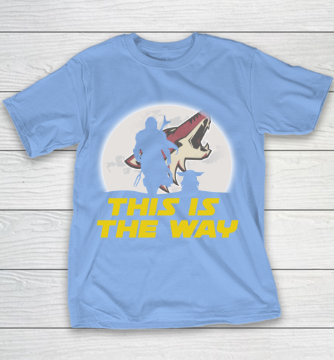 Arizona Coyotes NHL Ice Hockey Star Wars Yoda And Mandalorian This Is The Way Youth T-Shirt 8