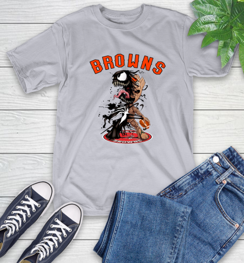 NFL Cleveland Browns Football Venom Groot Guardians Of The Galaxy T-Shirt 6