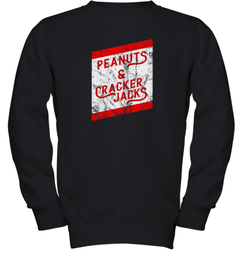 Vintage Baseball Shirt Peanuts and Cracker Jacks Youth Sweatshirt