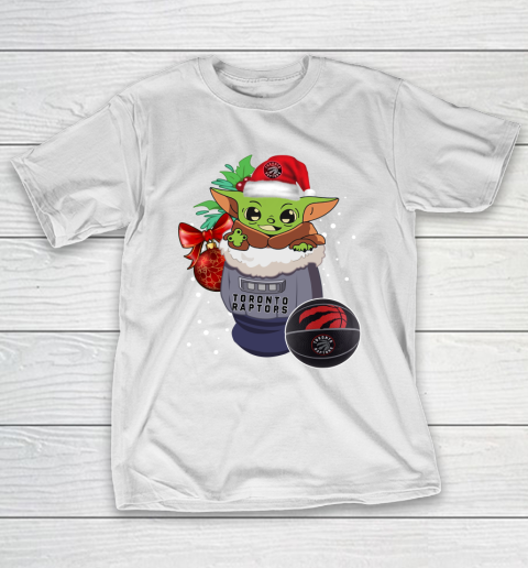 Toronto Raptors Christmas Baby Yoda Star Wars Funny Happy NBA T-Shirt 3