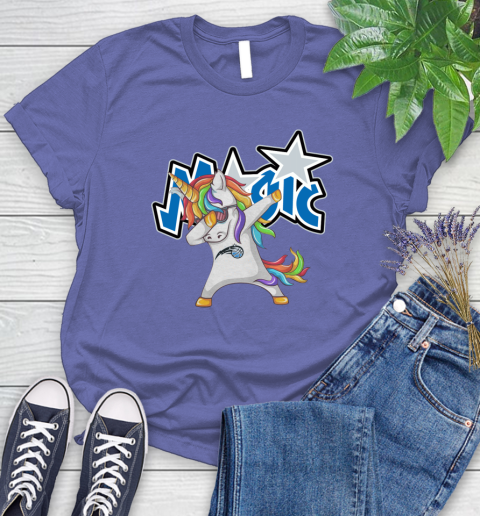 Orlando Magic NBA Basketball Funny Unicorn Dabbing Sports Women's T-Shirt 11