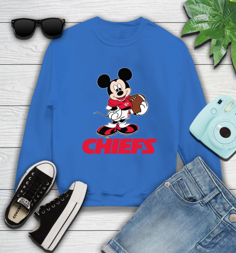 NFL Football Kansas City Chiefs Cheerful Mickey Mouse Shirt Sweatshirt 9