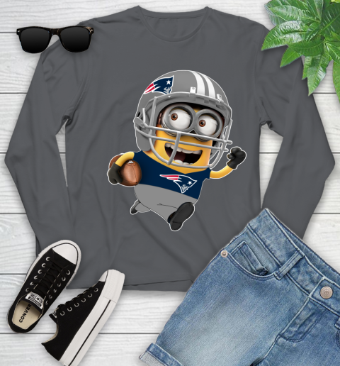 NFL New England Patriots Minions Disney Football Sports Youth Long Sleeve 8