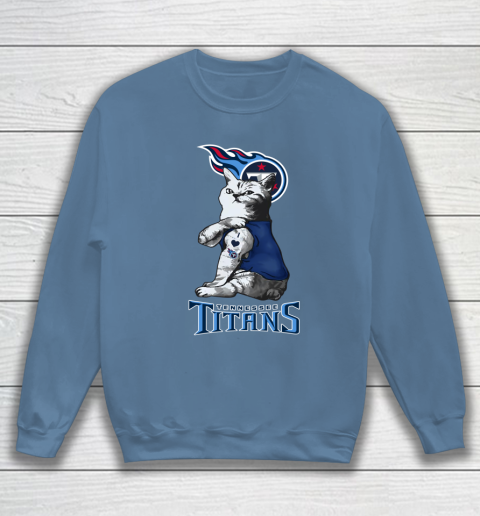 NFL Football My Cat Loves Tennessee Titans Sweatshirt 6
