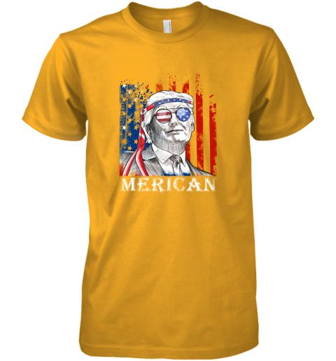 eko2 merica donald trump 4th of july american flag shirts premium guys tee 5 front gold