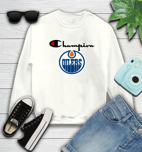 NHL Hockey Edmonton Oilers Champion Shirt Sweatshirt