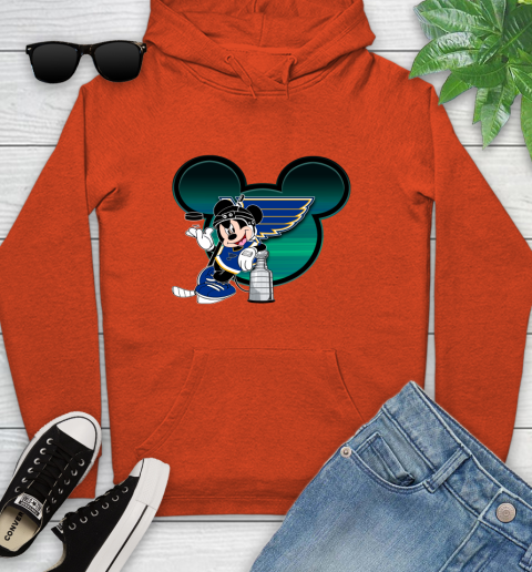 NHL St.Louis Blues Stanley Cup Mickey Mouse Disney Hockey T Shirt Youth Hoodie 5