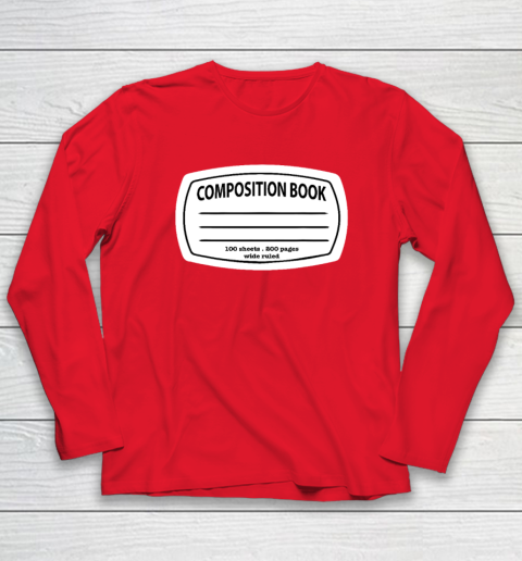 Composition Notebook Costume  Matching Group Halloween Long Sleeve T-Shirt 6