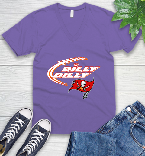 NFL Tampa Bay Buccaneers Dilly Dilly Football Sports V-Neck T-Shirt 10