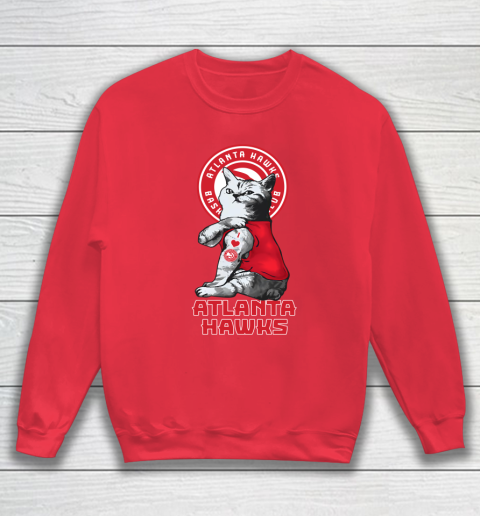 NBA Basketball My Cat Loves Atlanta Hawks Sweatshirt 7