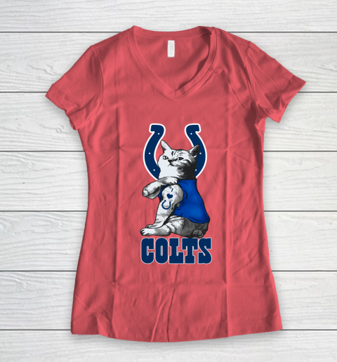 NFL Football My Cat Loves Indianapolis Colts Women's V-Neck T-Shirt 5 NFL Football My Cat Loves Indianapolis Colts Women's V-Neck T-Shirt - Image 5