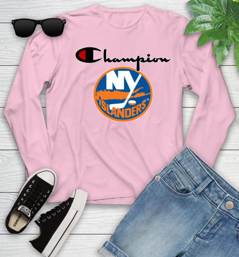 NHL Hockey New York Islanders Champion Shirt Youth Long Sleeve 8