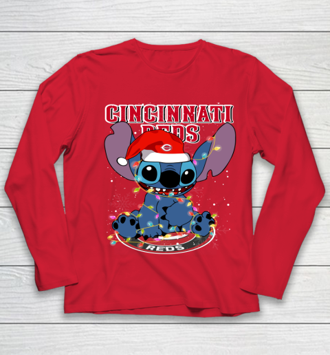 Cincinnati Reds MLB noel stitch Baseball Christmas Youth Long Sleeve 7