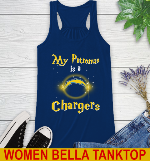 NFL Football Harry Potter My Patronus Is A Los Angeles Chargers Racerback Tank 8 NFL Football Harry Potter My Patronus Is A Los Angeles Chargers Racerback Tank - Image 8