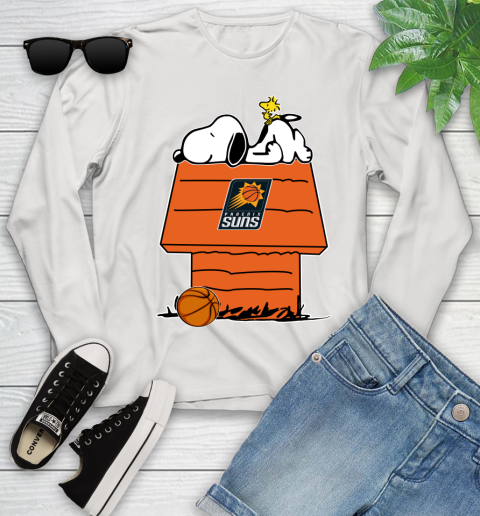 Phoenix Suns NBA Basketball Snoopy Woodstock The Peanuts Movie Youth Long Sleeve