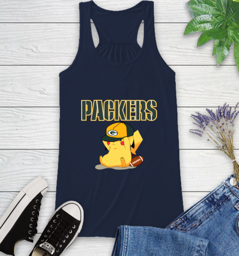 NFL Pikachu Football Sports Green Bay Packers Racerback Tank 12