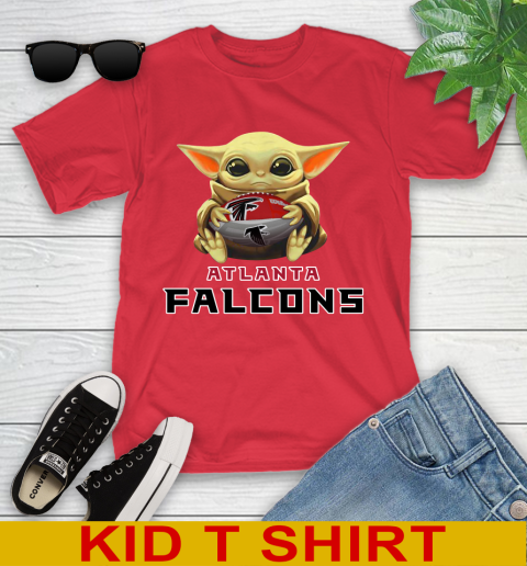 NFL Football Atlanta Falcons Baby Yoda Star Wars Shirt Youth T-Shirt 10