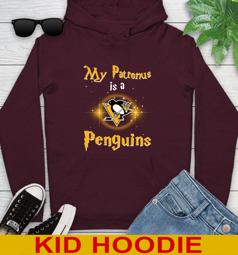 NHL Hockey Harry Potter My Patronus Is A Pittsburgh Penguins Youth Hoodie 7