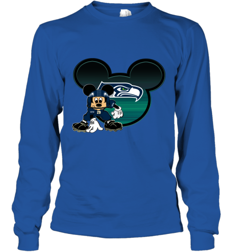 NFL Seattle Seahawks The Heart Mickey Mouse Disney Football T Shirt_000 T- Shirt