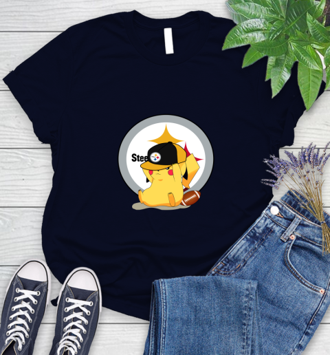 NFL Pikachu Football Sports Pittsburgh Steelers Women's T-Shirt 3