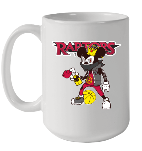 Toronto Raptors NBA Basketball Mickey Peace Sign Sports Ceramic Mug 15oz